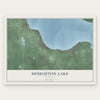 Houghton Lake, Michigan map print, the full design