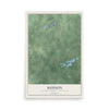 Map of Hudson, Lenawee County, Michigan, 12 x 18 inch unframed archival matte print