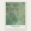 Hurontown, Michigan map print, the full design