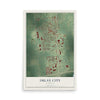 Map of Imlay City, Michigan, 12 x 18 inch unframed archival matte print