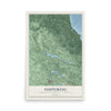 Map of Ishpeming, Marquette County, Michigan, 12 x 18 inch unframed archival matte print