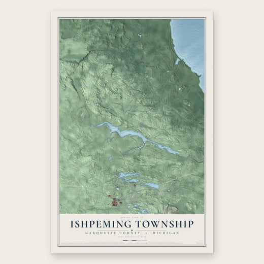Ishpeming Township, Michigan map print, the full design