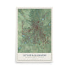Map of Kalamazoo, Michigan, 12 x 18 inch unframed archival matte print