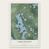 Lake Fenton, Michigan map print, the full design