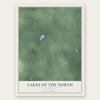 Lakes of the North, Michigan map print, the full design