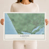 Map of Laketon, Michigan, 12 x 18 inch unframed archival matte print