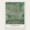 Lambertville, Michigan map print, the full design