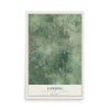 Map of Lansing, Ingham County, Michigan, 12 x 18 inch unframed archival matte print