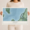 Map of Leland, Michigan, 12 x 18 inch unframed archival matte print