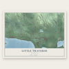 Little Traverse, Michigan map print, the full design