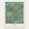 Lyon, Oakland County, Michigan map print, the full design