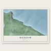 Mackinaw, Michigan map print, the full design