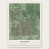 Macomb, Michigan map print, the full design