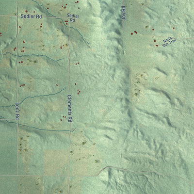 Close-up of the map of Maple Grove, Manistee County, Michigan print showing street and building detail