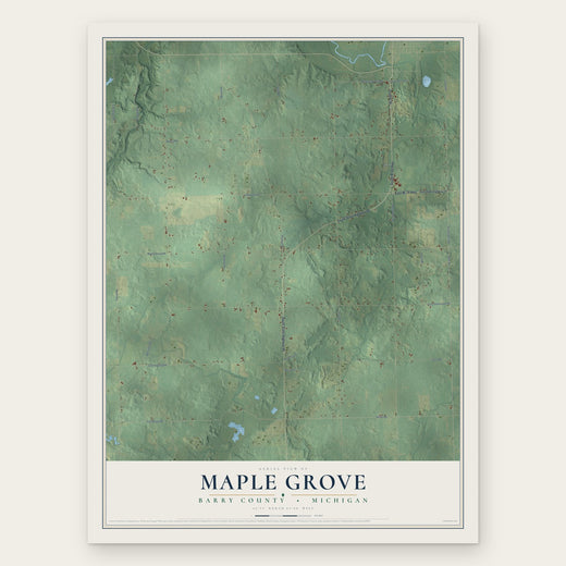 Maple Grove, Barry County, Michigan map print, the full design