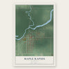 Maple Rapids, Michigan map print, the full design