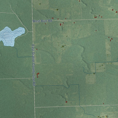Close-up of the map of Marion, Saginaw County, Michigan print showing street and building detail