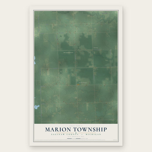 Marion Township, Saginaw County, Michigan map print, the full design