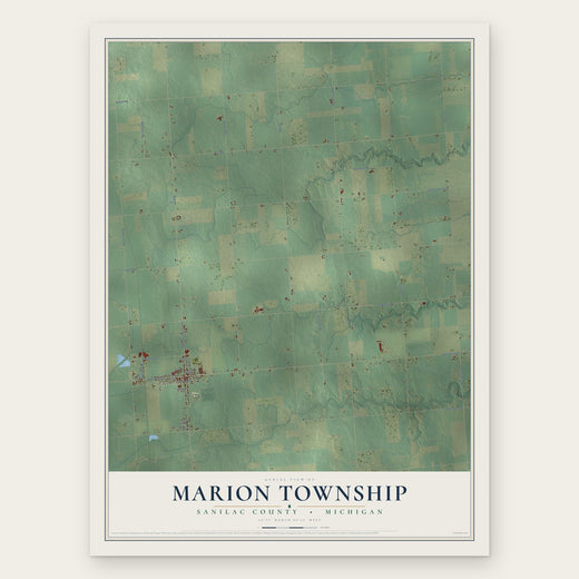 Marion Township, Sanilac County, Michigan map print, the full design