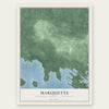 Marquette, Mackinac County, Michigan map print, the full design