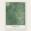 Marshall, Calhoun County, Michigan map print, the full design