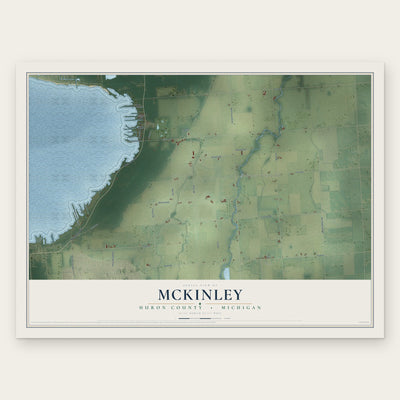 McKinley, Huron County, Michigan map print, the full design