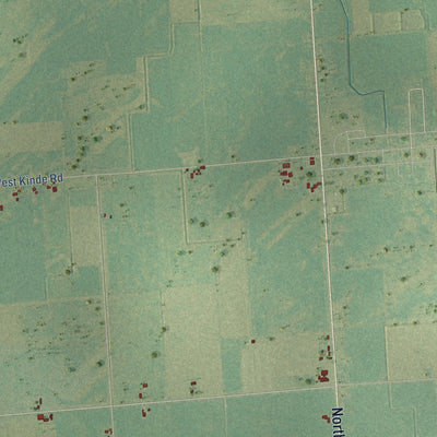 Close-up of the map of Meade, Huron County, Michigan print showing street and building detail