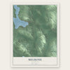 Melrose, Michigan map print, the full design