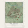 Melvindale, Michigan map print, the full design