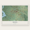 Mesick, Michigan map print, the full design