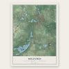 Milford, Oakland County, Michigan map print, the full design