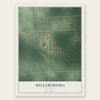Millersburg, Michigan map print, the full design