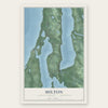 Milton, Antrim County, Michigan map print, the full design