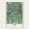 Mio, Michigan map print, the full design