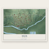 Muir, Michigan map print, the full design