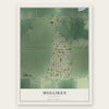 Mulliken, Michigan map print, the full design