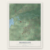 Muskegon, Muskegon County, Michigan map print, the full design