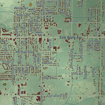 Close-up of the map of Muskegon, Muskegon County, Michigan print showing street and building detail