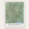Muskegon Heights, Michigan map print, the full design