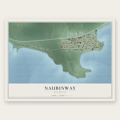 Naubinway, Michigan map print, the full design