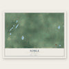 Noble, Michigan map print, the full design