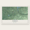 Norman, Michigan map print, the full design