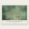 North Branch, Michigan map print, the full design