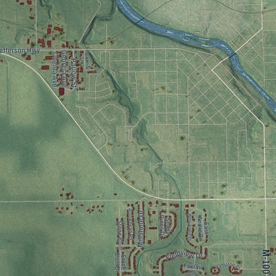 Close-up of the map of Oneida, Michigan print showing street and building detail