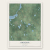 Oregon, Michigan map print, the full design