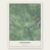 Oronoko, Michigan map print, the full design