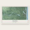 Oscoda, Michigan map print, the full design