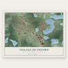 Oxford, Michigan map print, the full design