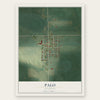 Palo, Michigan map print, the full design