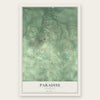 Paradise, Michigan map print, the full design